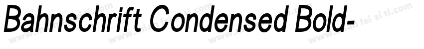 Bahnschrift Condensed Bold字体转换